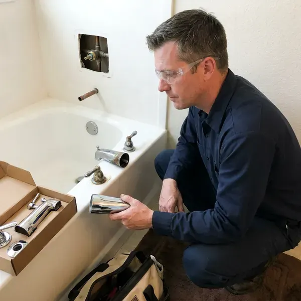 Local bathtub faucet replacement by FKV Plumbing, Bellevue, NE