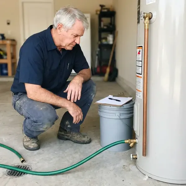 Local hot water tank maintenance by FKV Plumbing, Omaha, NE