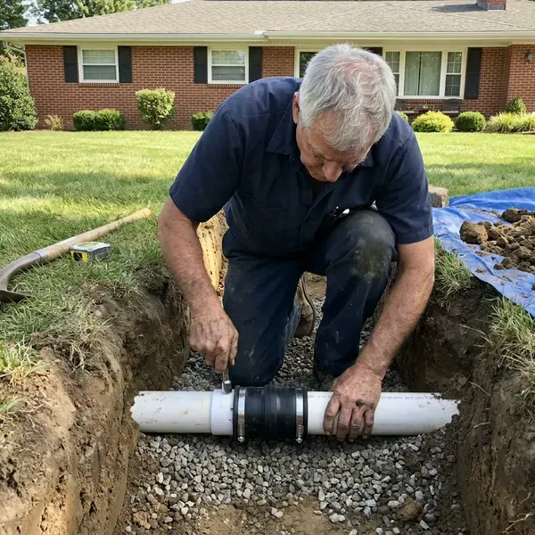 Local sewer line replacement by FKV Plumbing, Omaha, NE